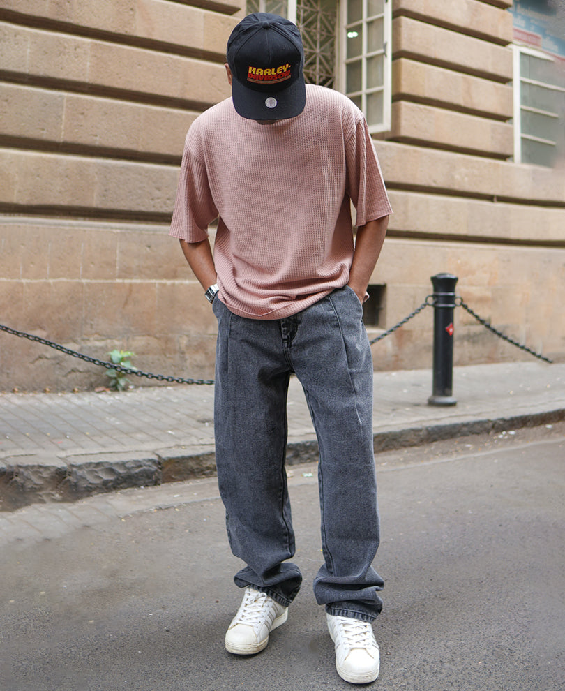 Carbon Black Baggy Fit Denim Jeans