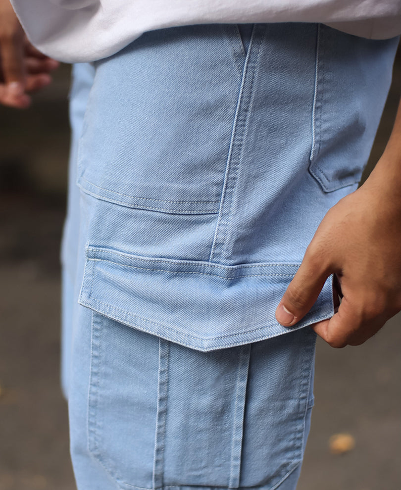 Light Blue Carpenter Baggy Fit Jeans