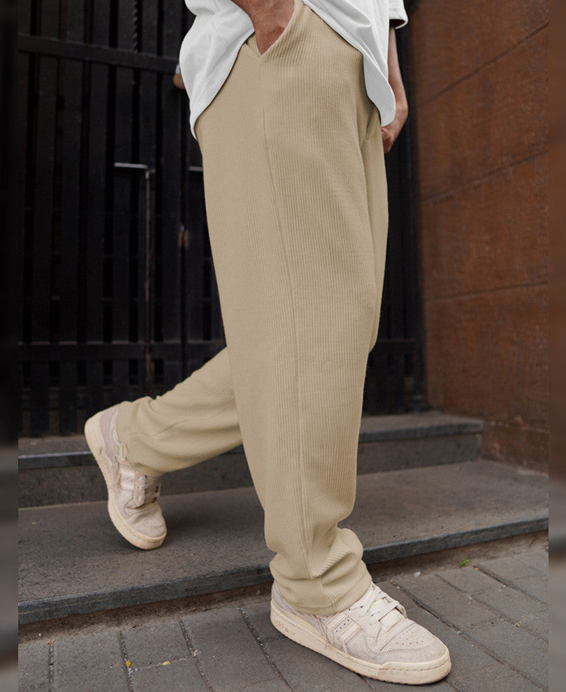 Camel Corduroy Relaxed Fit Pant