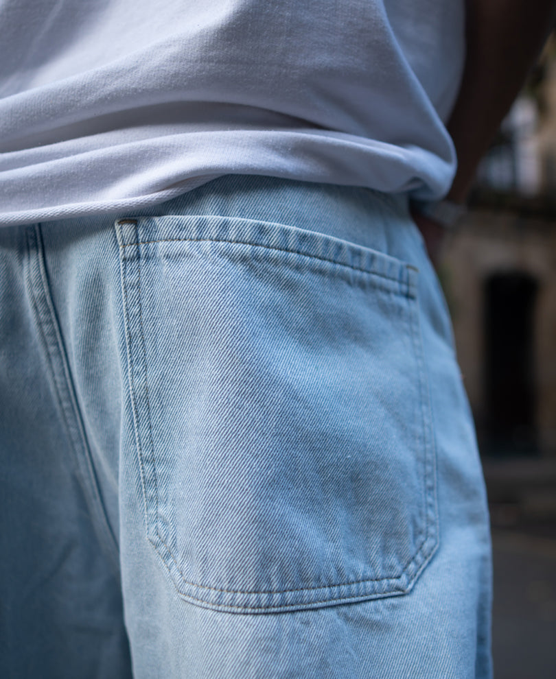 Sky Blue Denim Baggy Fit Jeans