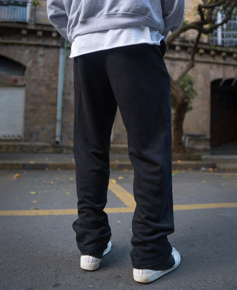 Black Track Pant Baggy Fit