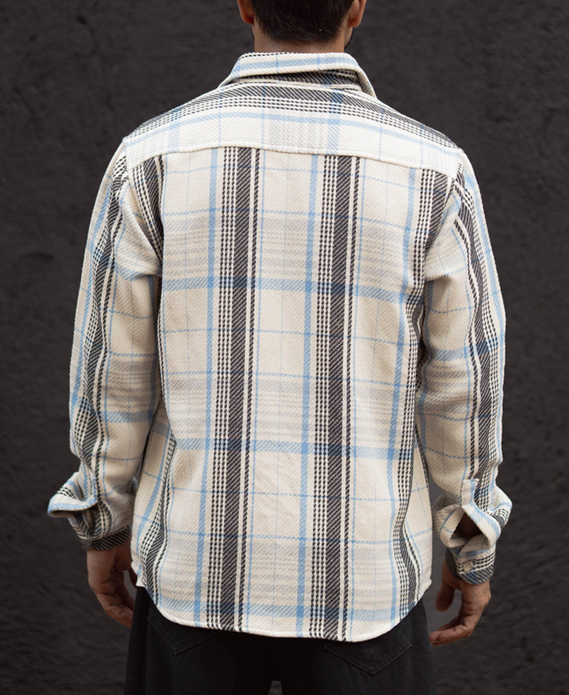 Off-White Checked Regular Fit Full Sleeves Shirt