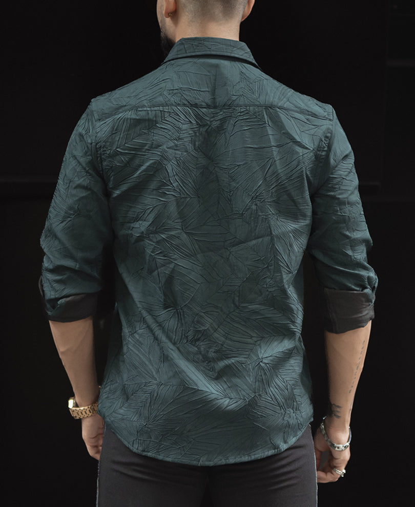 Olive Green Full Sleeves Shirt