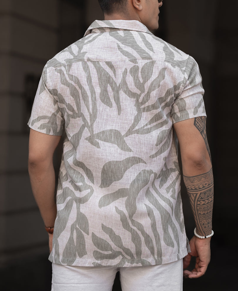 Light Green Regular Fit Half Sleeves Shirt