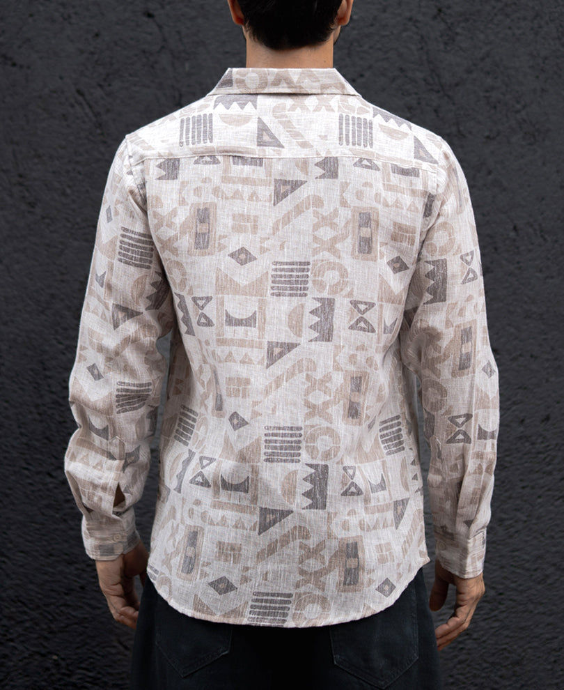 Printed Multi Colour Regular Fit Kurta Style Shirt