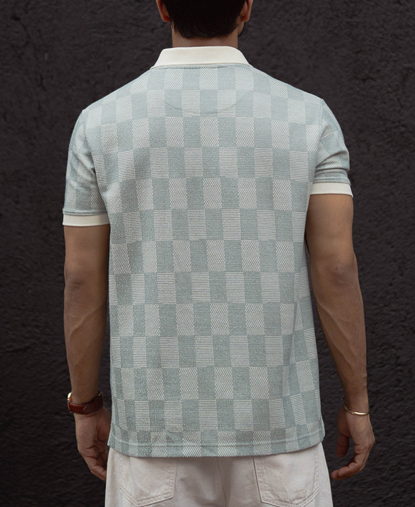 Sky Grey Regular Fit Half Sleeves T-Shirt