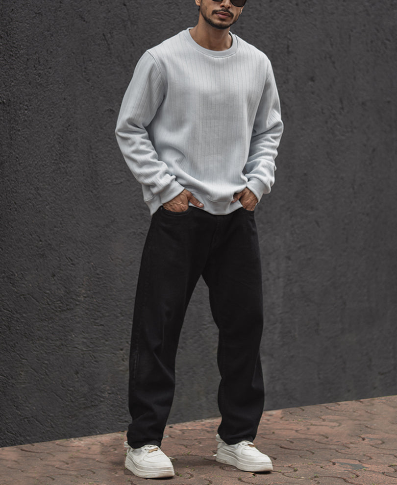 Sky Blue Regular Fit Full Sleeves T-Shirt