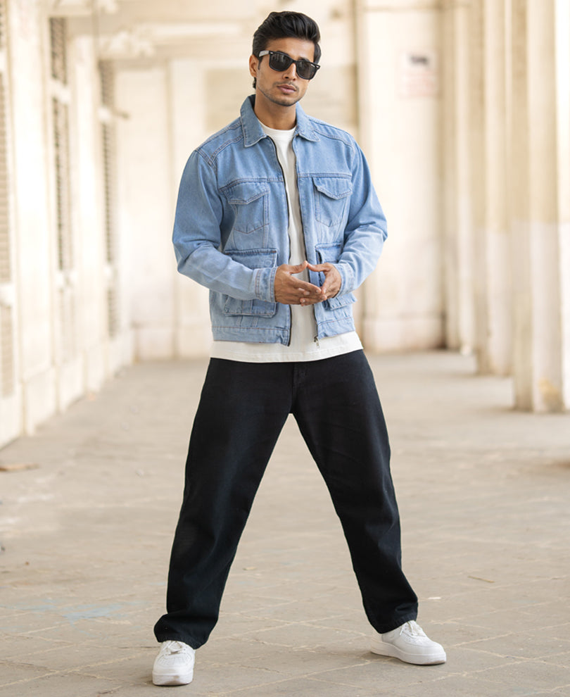 Blue Ombre Denim Jacket