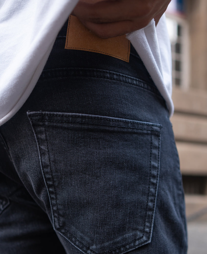 Black Regular Fit Basic Denim Jeans