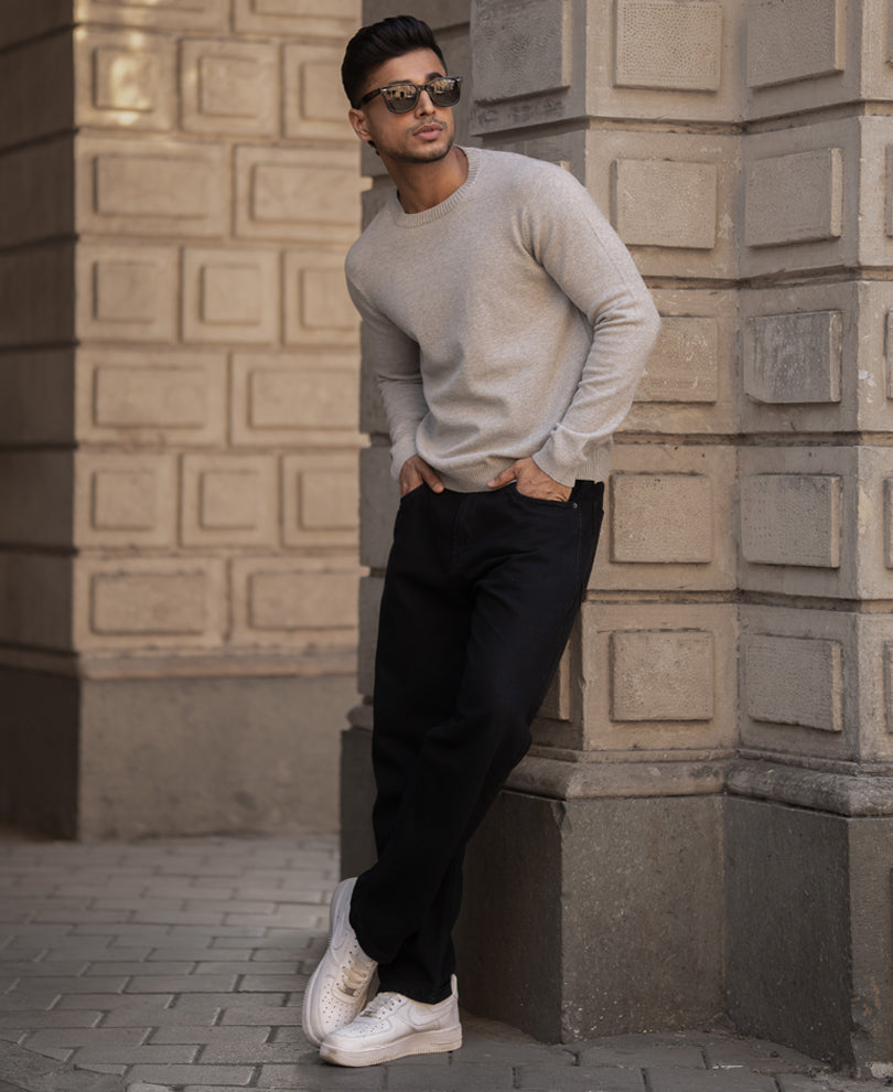 Grey Cotton Sweater