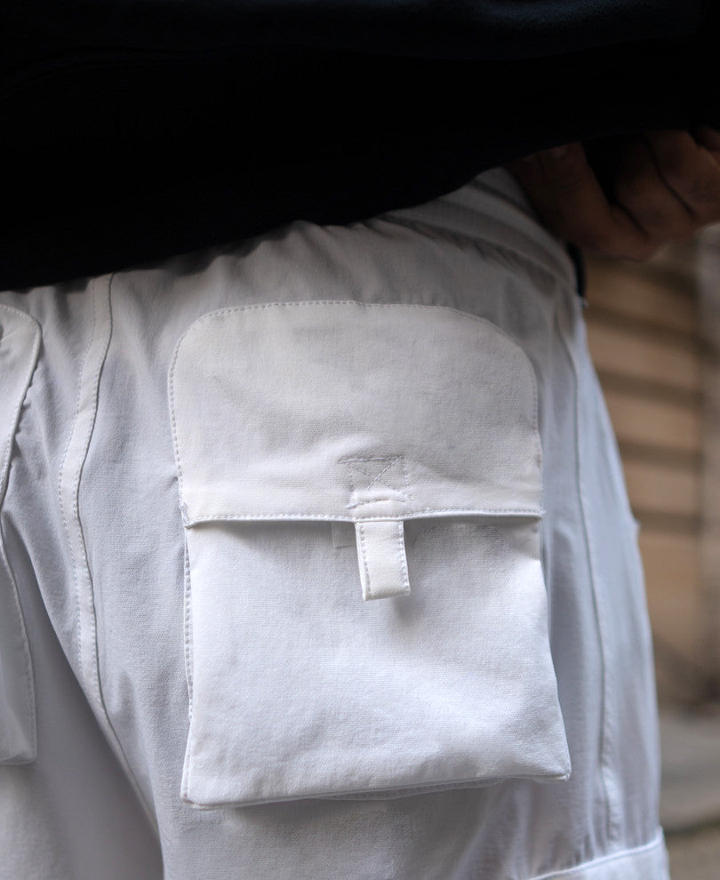 White Technical Cargo Pant