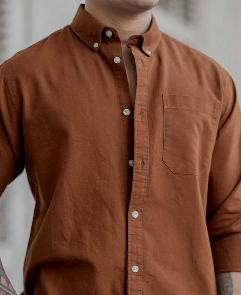 Tan Oxford Shirt