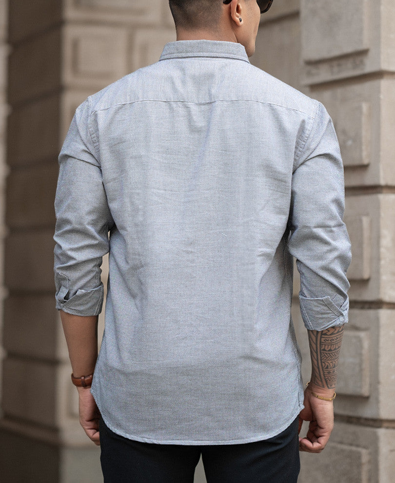 Black Micro Checks Shirt