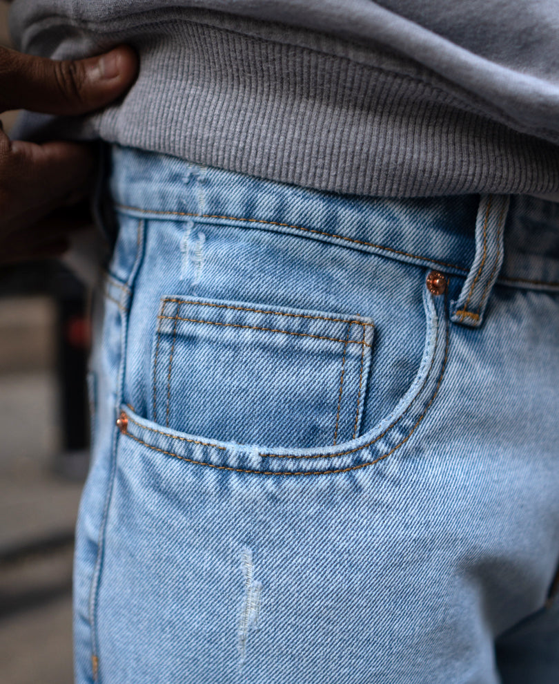 Light Blue Distress Jeans