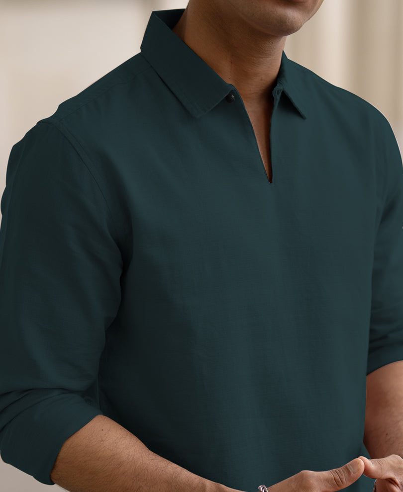 Teal Kurta Shirt