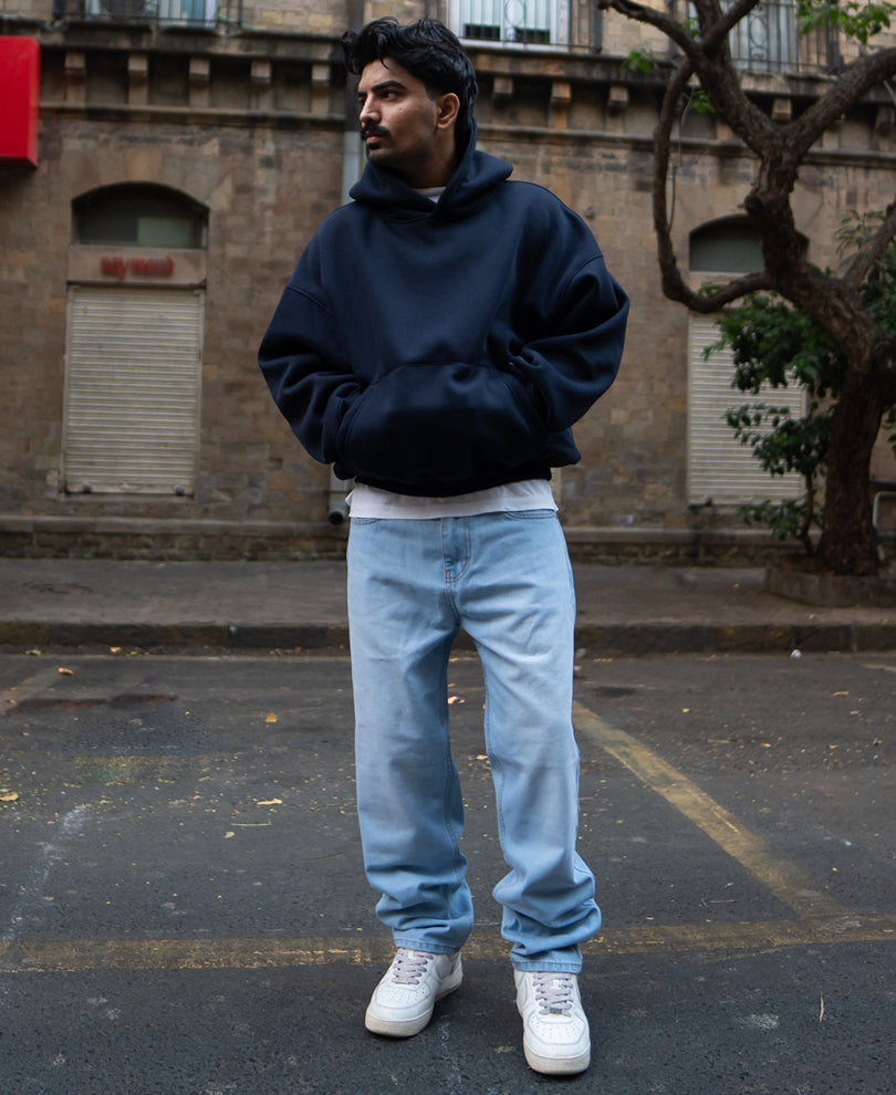 Sky Blue Baggy Fit Jeans