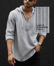 Grey Regular Fit Full Sleeves Hoodie Shirt