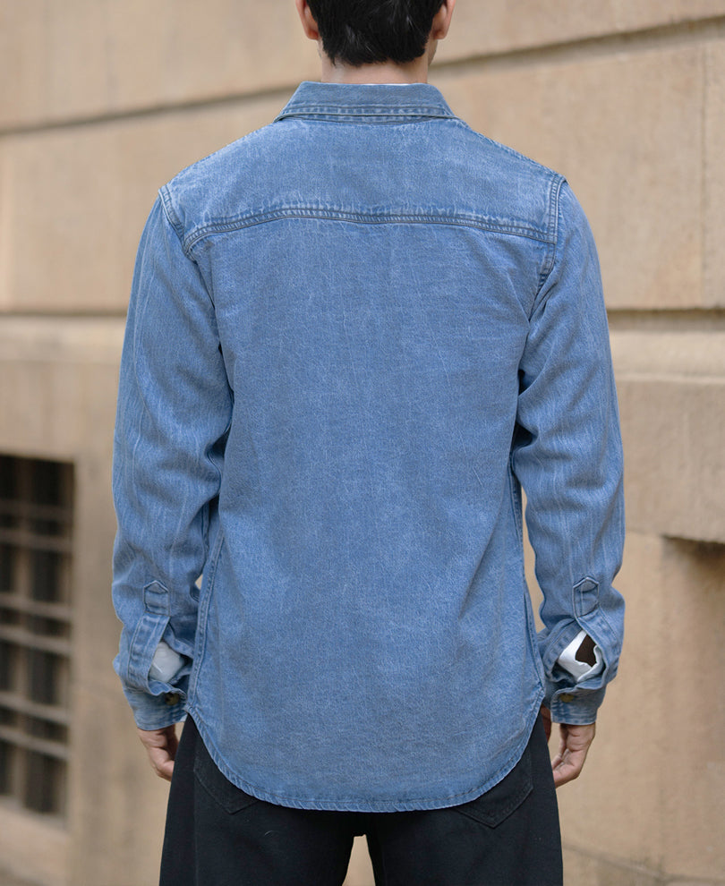 Ice Blue Denim Shirt