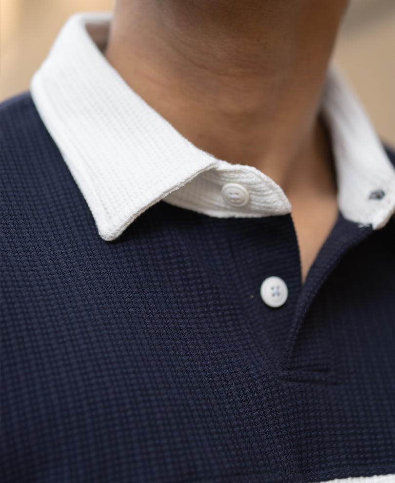 Navy Colourblocked T-Shirt