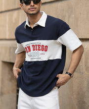Navy Colourblocked T-Shirt
