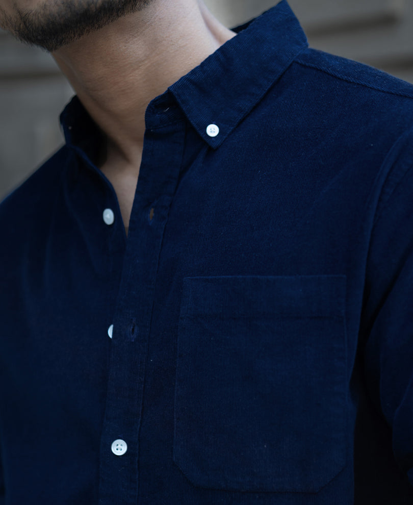Navy Corduroy Shirt.