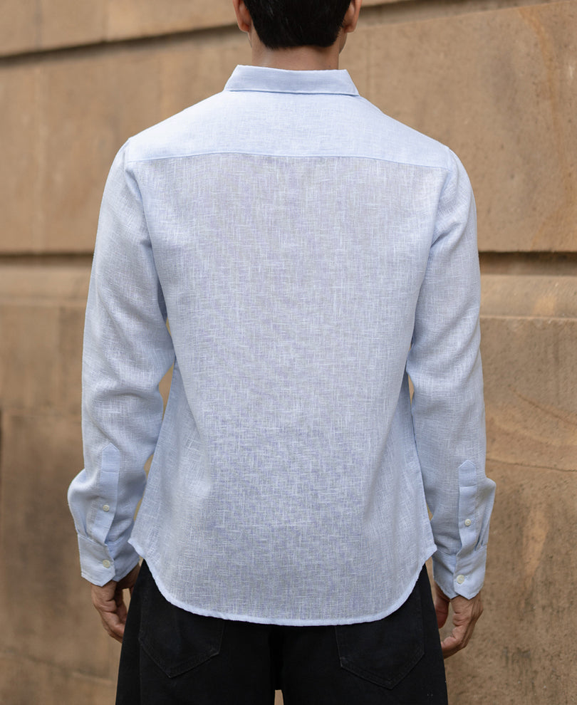 Sky Blue Linen Shirt