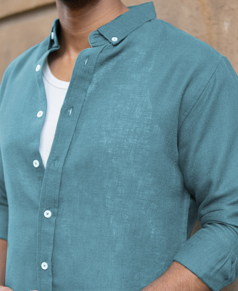 Grey Sky Lightweight Linen Shirt