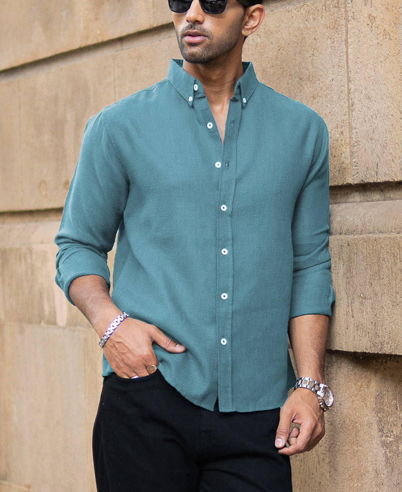 Grey Sky Lightweight Linen Shirt