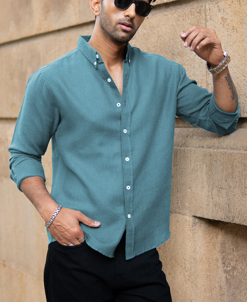 Grey Sky Lightweight Linen Shirt