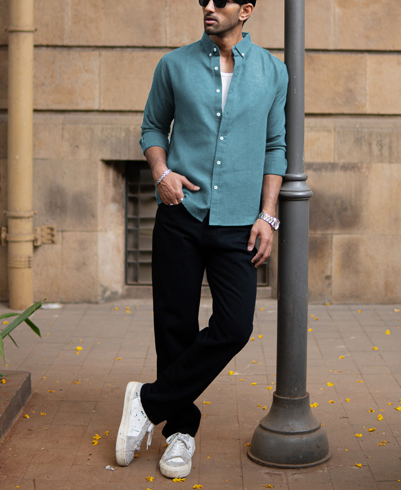 Grey Sky Lightweight Linen Shirt