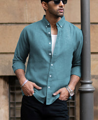 Grey Sky Lightweight Linen Shirt