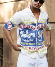 Washed Cowboy Print Shirt.