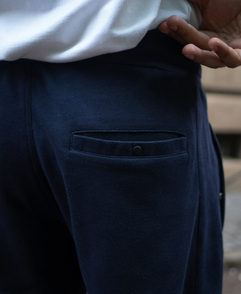 Navy Knitted Regular Fit Track Pant