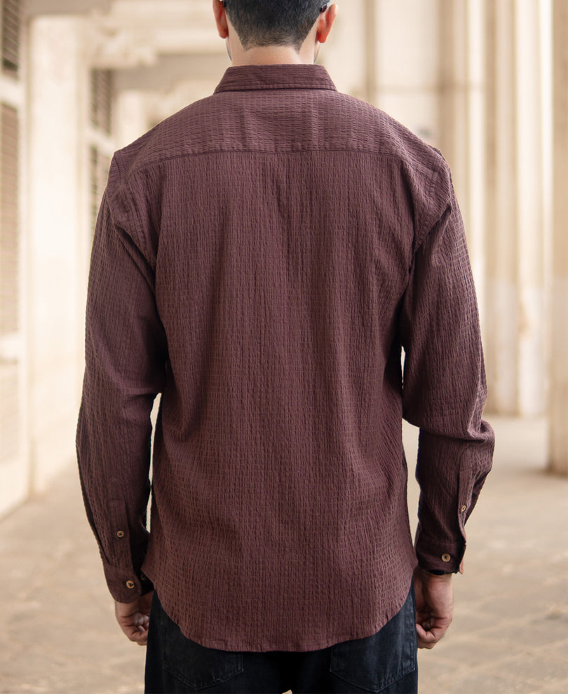 Brown Lightweight Structured Shirt