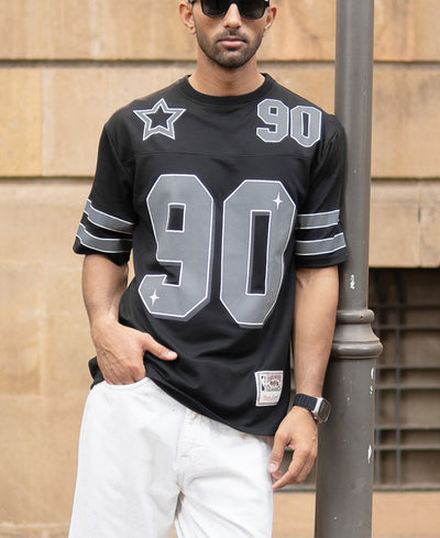 Black Mesh Jersey T-Shirt