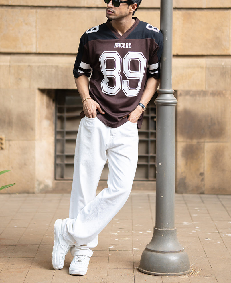 Dark Brown Rugby T-Shirt