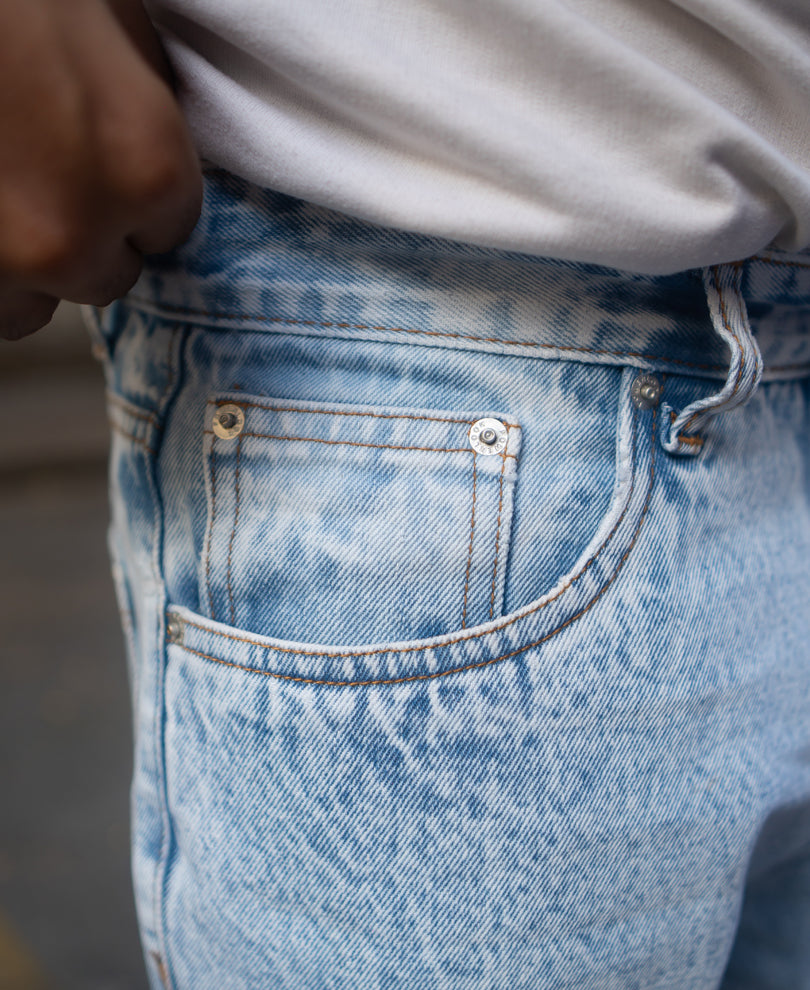 Mid Blue Baggy Fit Jeans