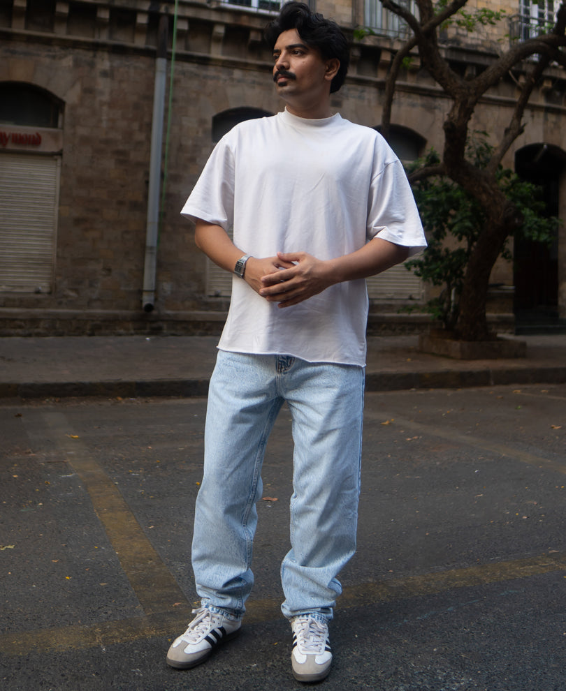 Mid Blue Baggy Fit Jeans