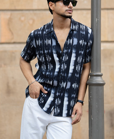 Black Abstract Printed Shirt