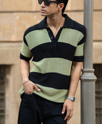 Green And Black Stripe T-Shirt