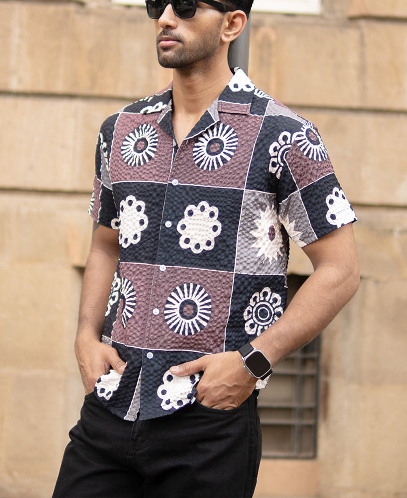 Multicolour Structure Print Shirt