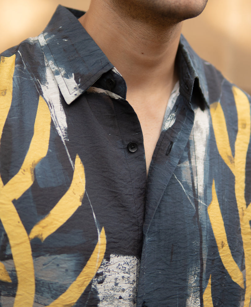 Multicolour Abstract Lightweight Printed Shirt