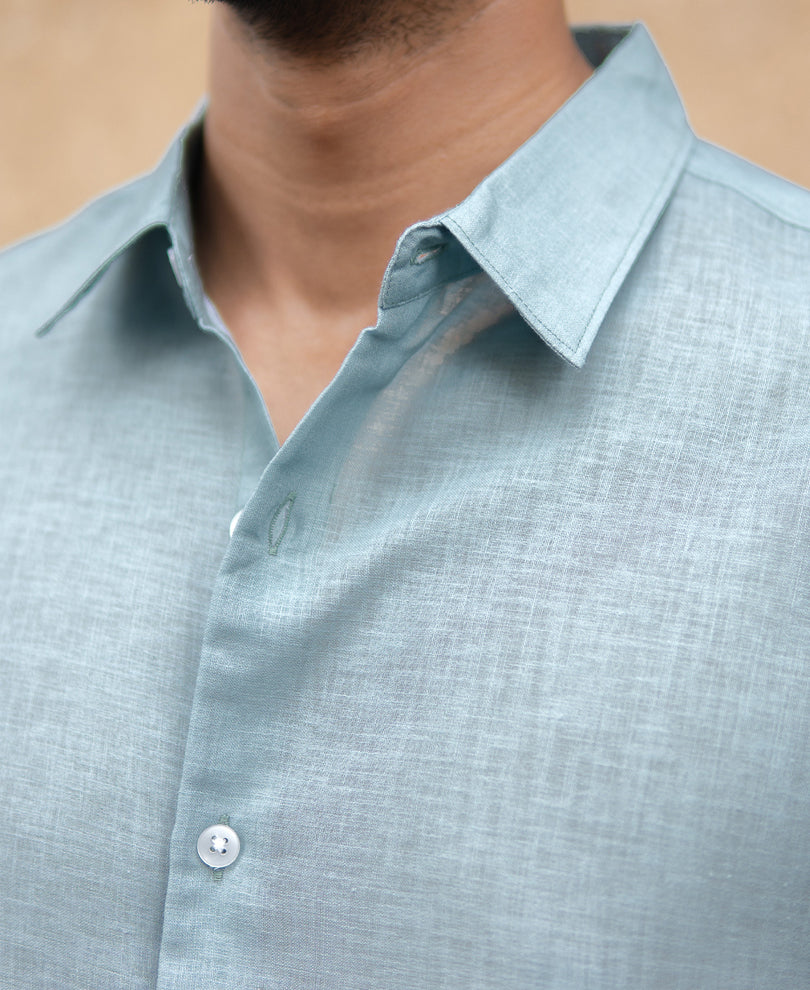 Green Ombre Print Shirt