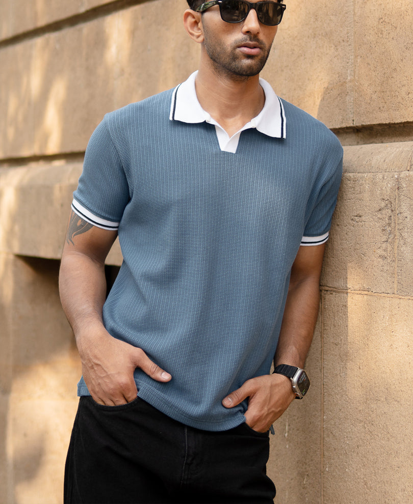 Dark Sky Contrast Collar T-Shirt