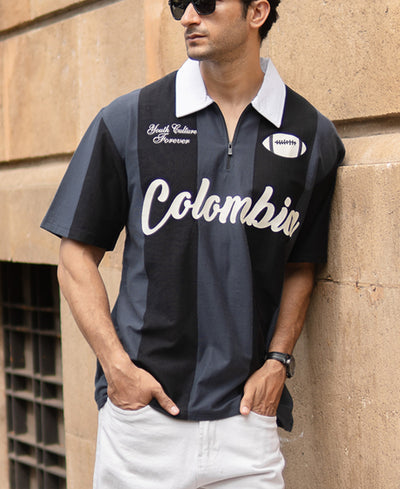 Black Striped Sporty T-Shirt