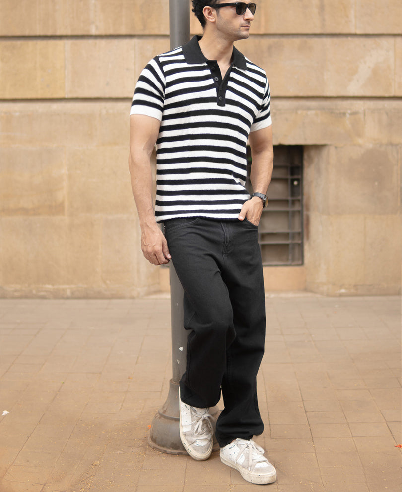 Black And White Stripe T-Shirt