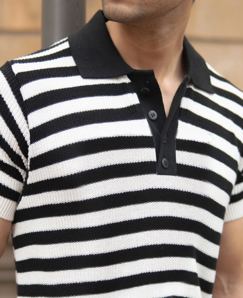Black And White Stripe T-Shirt