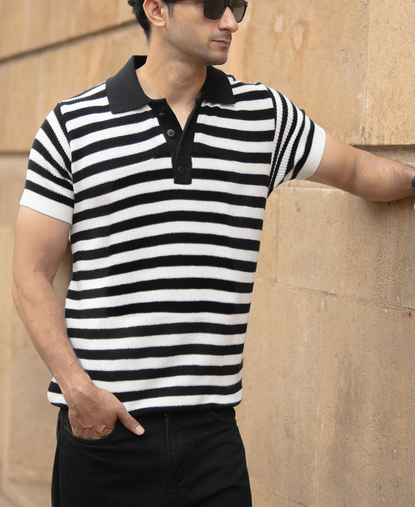 Black And White Stripe T-Shirt