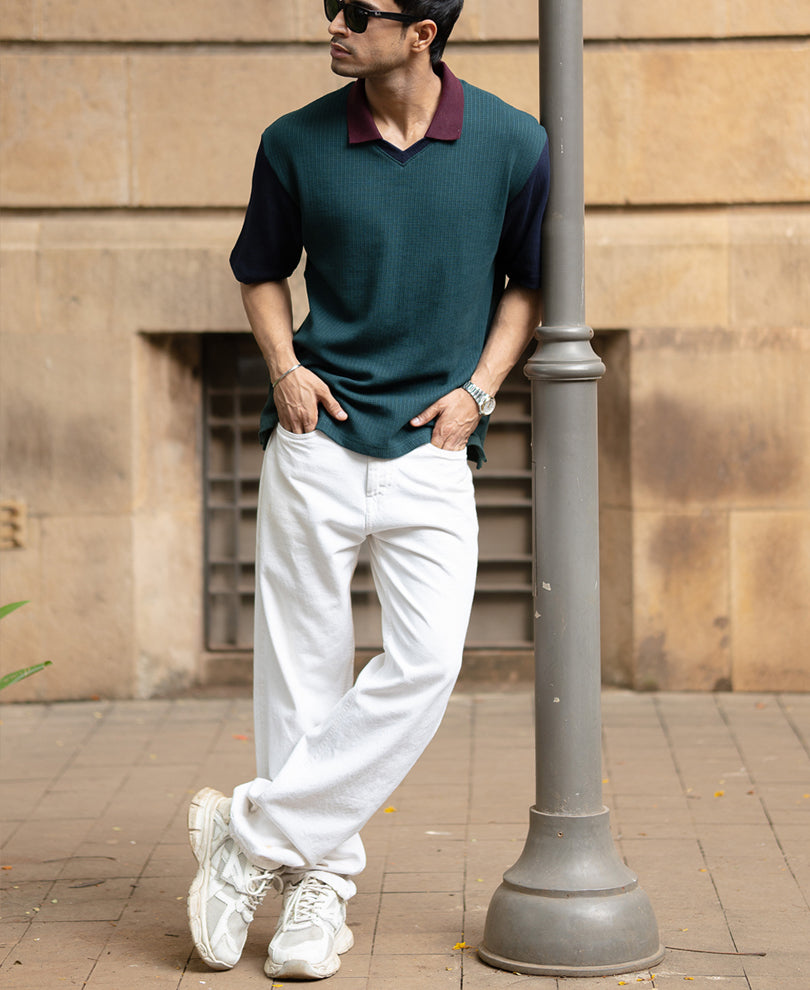 Multicolour Paneled T-Shirt