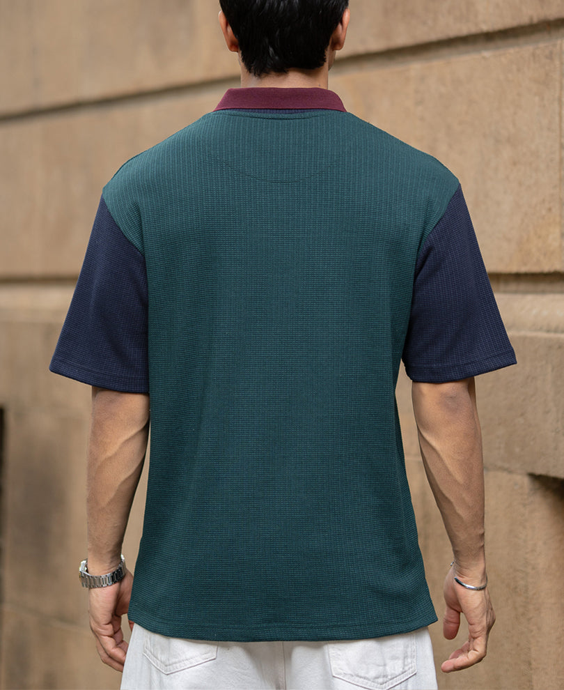 Multicolour Paneled T-Shirt